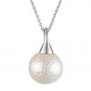 Collier Momento Pearl 18 kt WG SWZP Weiß 11-12mm  NFC-Chip